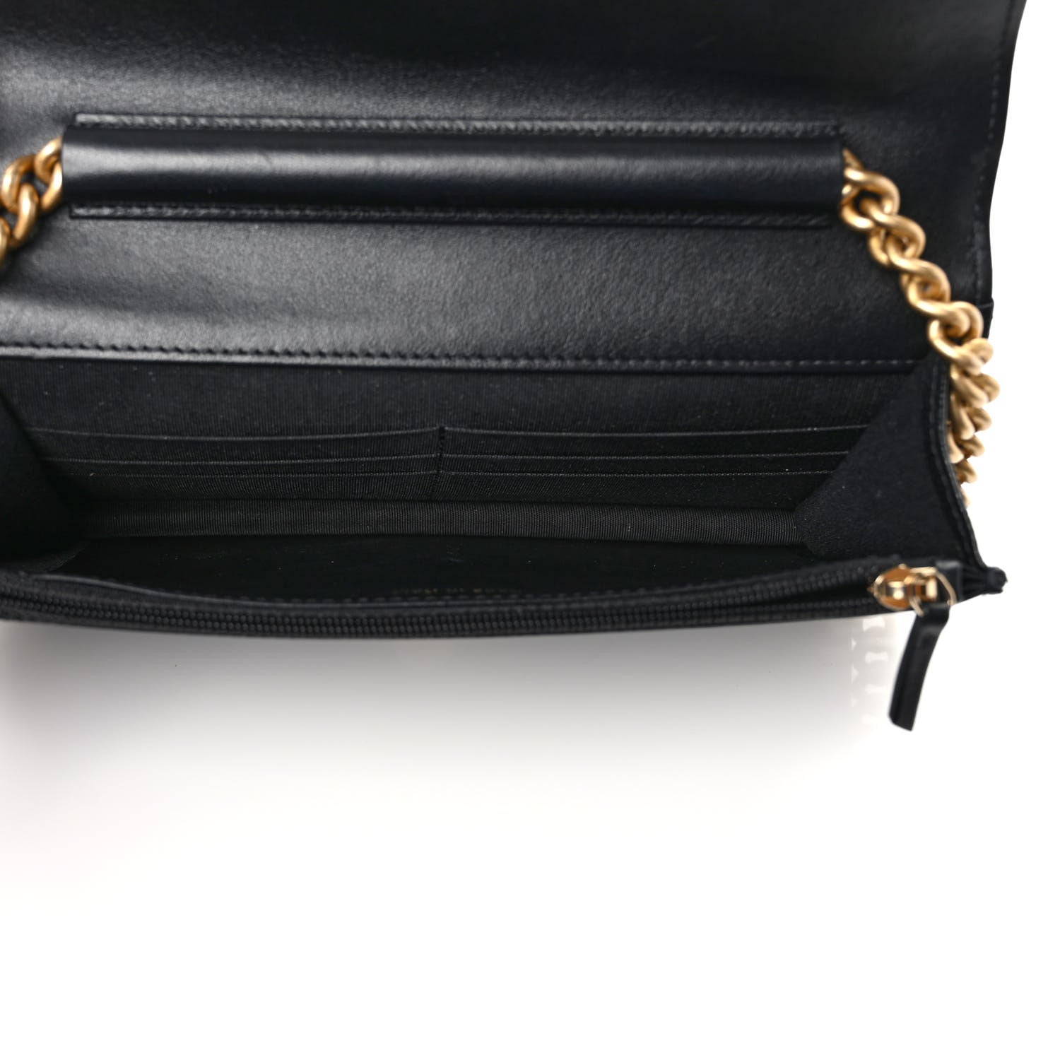 Chanel Caviar Quilted Boy Wallet On Chain WOC Black 5 of 11