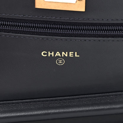 Chanel Denim Quilted Reissue Wallet On Chain WOC Blue 6 of 17