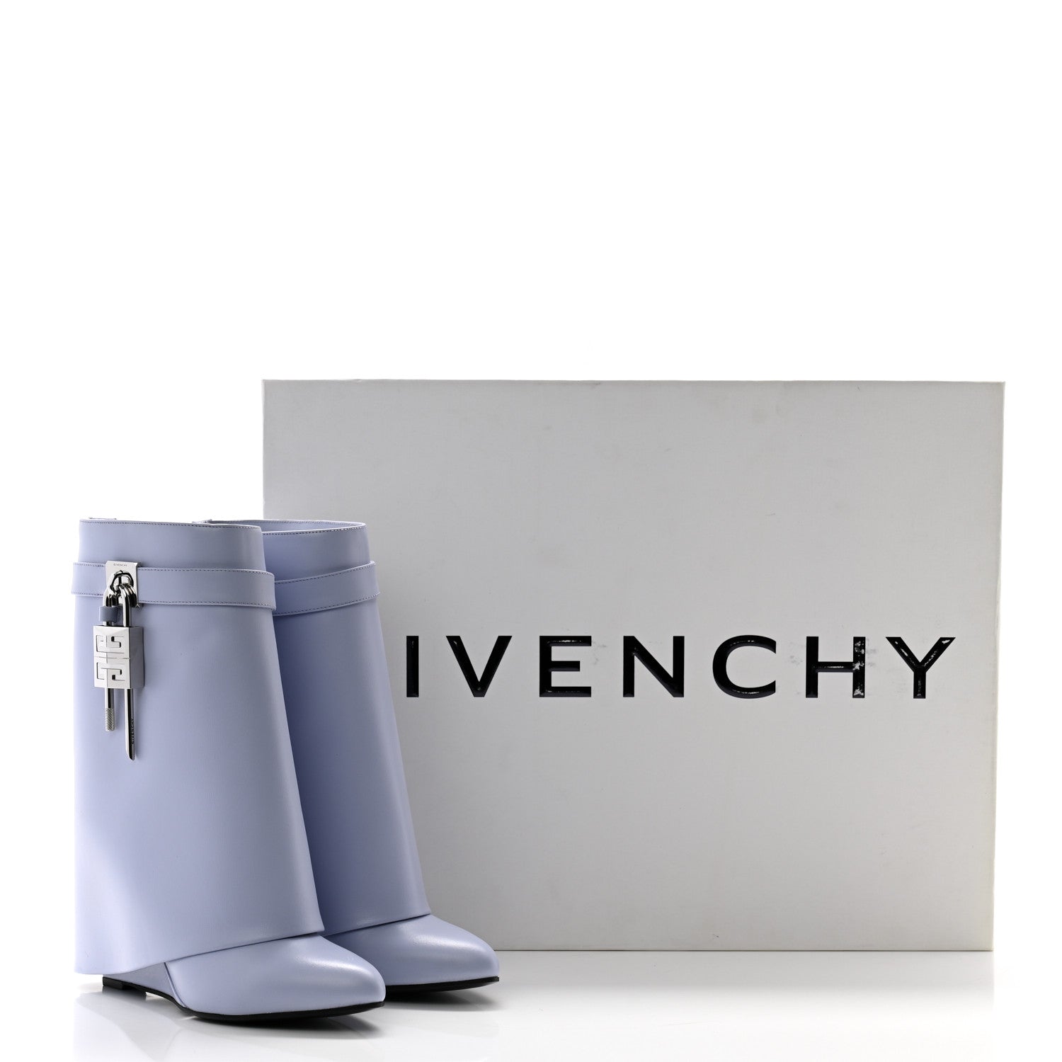 Givenchy Calfskin Shark Lock Ankle Boots 38.5 Lavender 12 of 12