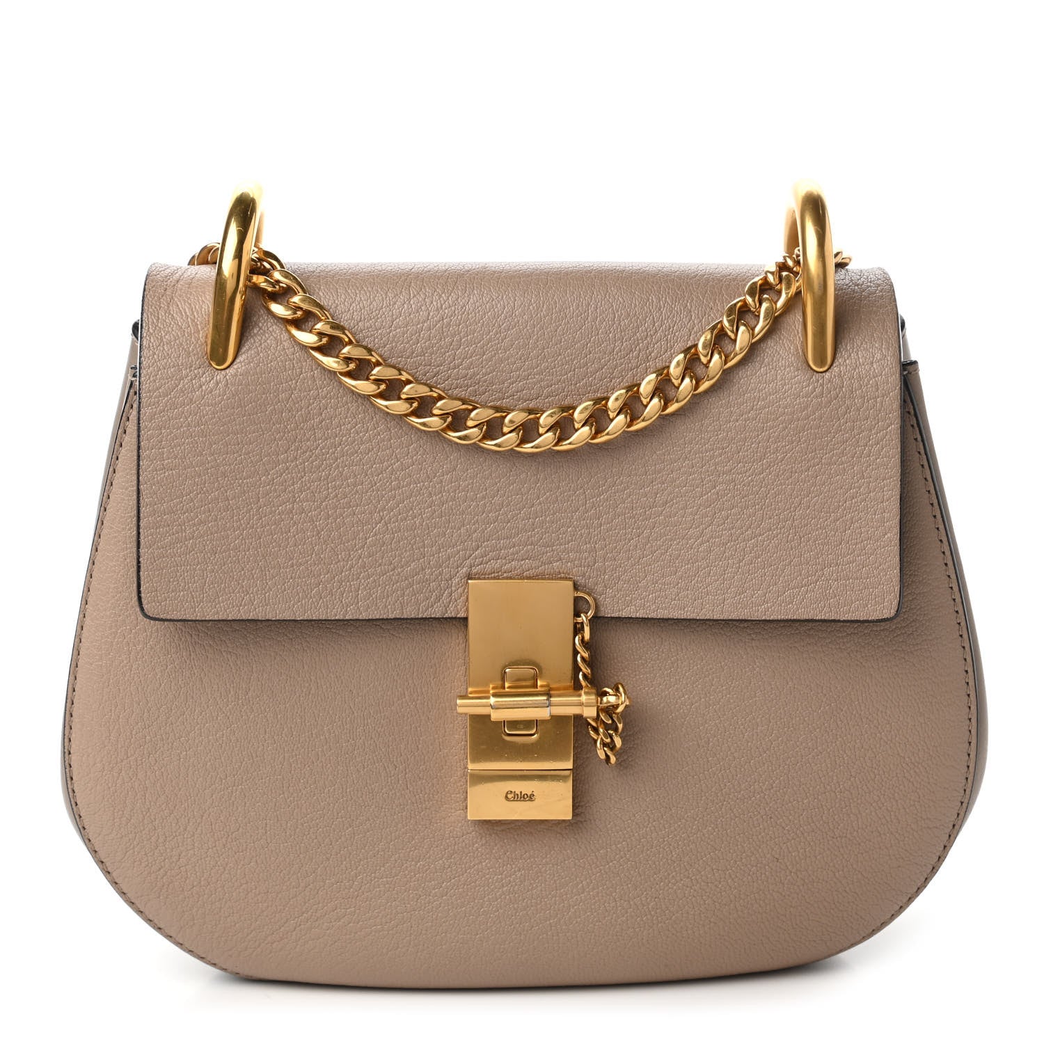 Chloe Grained Lambskin Drew Shoulder Bag Motty Grey 1 of 11