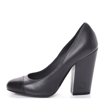 Chanel Lambskin Escarpins CC Pumps 36 Dark Grey 1 of 7