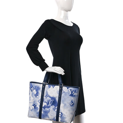 Louis Vuitton Monogram Watercolor Weekend Tote PM Blue 3 of 8
