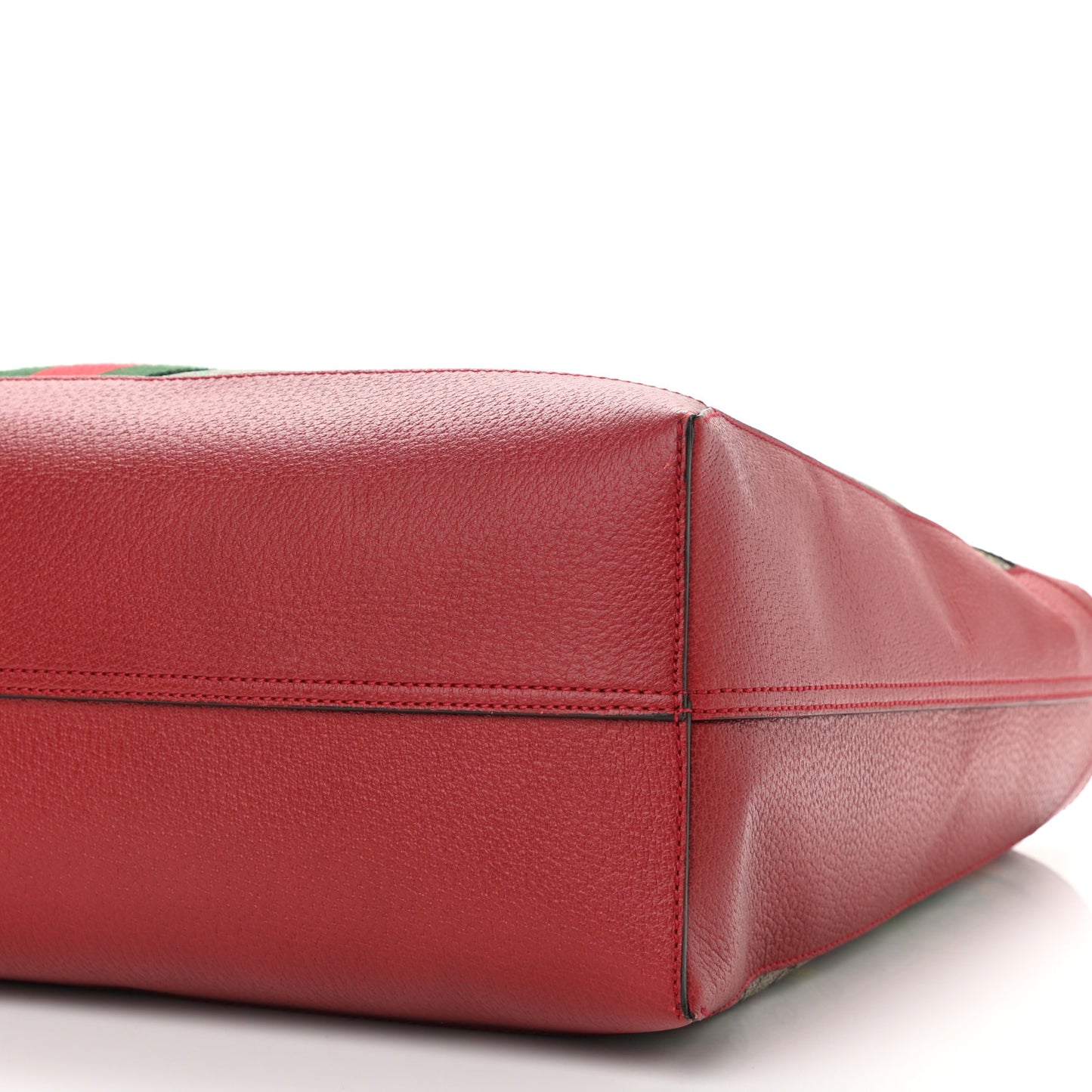 GG Supreme Monogram Flora Web Large Ophidia Tote Red