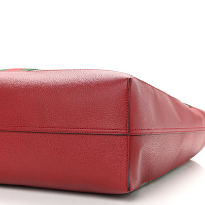 Gucci GG Supreme Monogram Flora Web Large Ophidia Tote Red 11 of 12