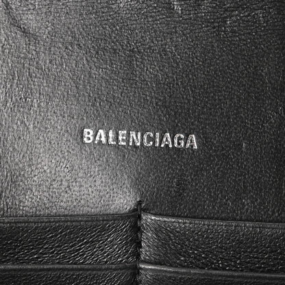 Balenciaga Metallic Calfskin Crocodile Embossed Hourglass Chain Bag Silver 5 of 8