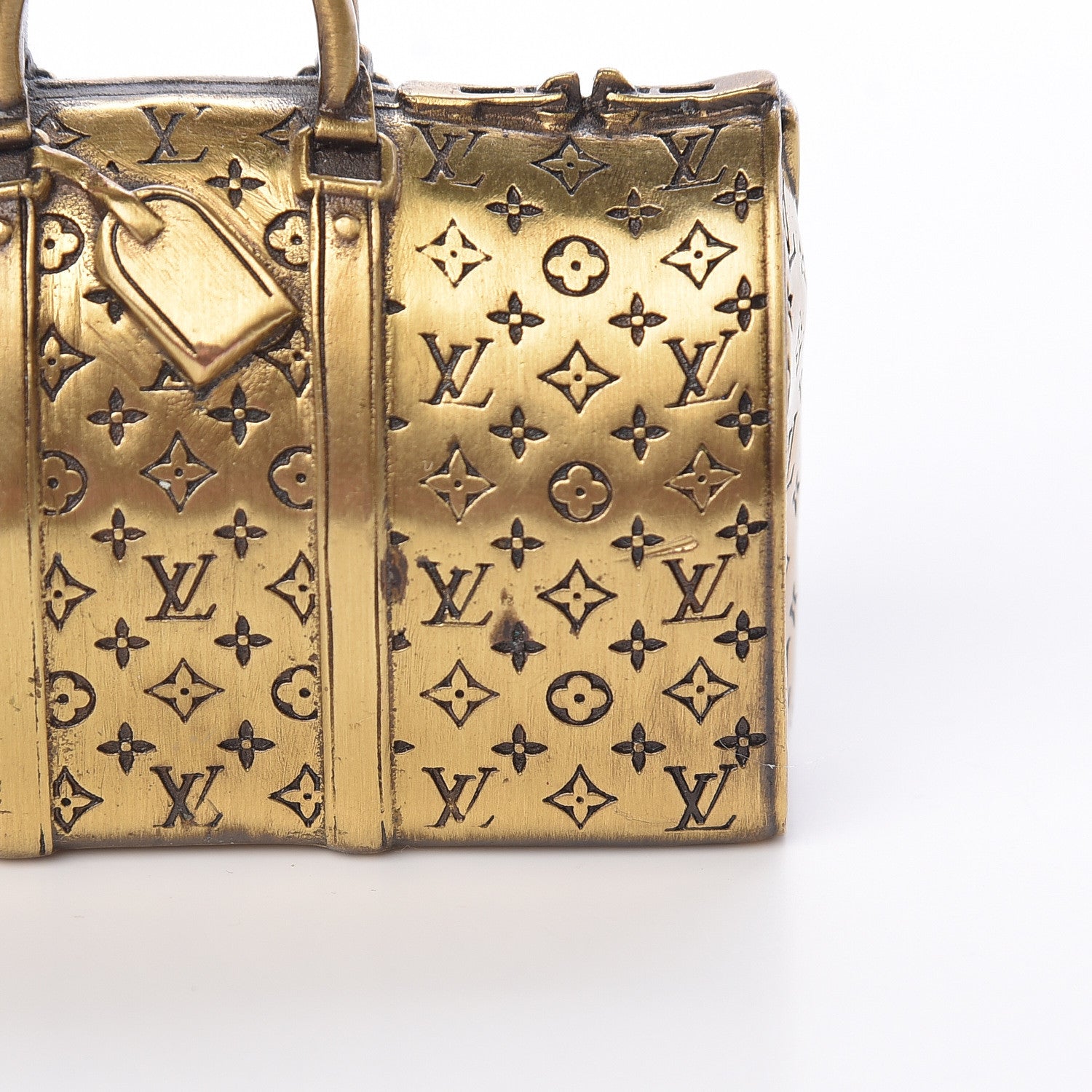 Louis Vuitton Antique Brass Keepall Paperweight 5 of 5