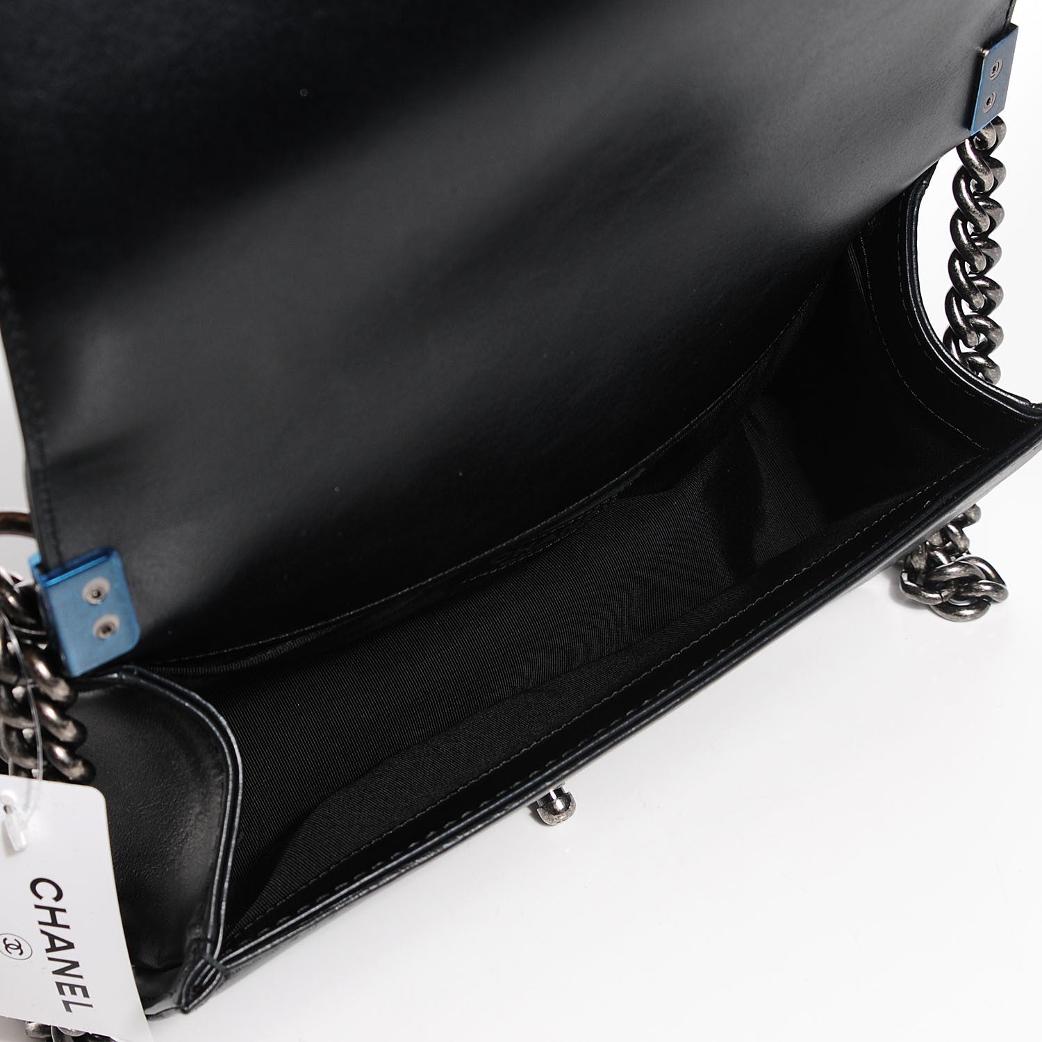 Chanel Goatskin Quilted Medium Boy Handle Flap Black 5 of 9