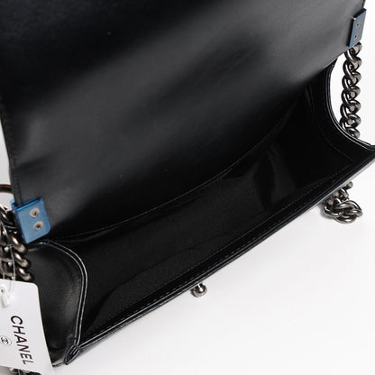 Chanel Goatskin Quilted Medium Boy Handle Flap Black 5 of 9