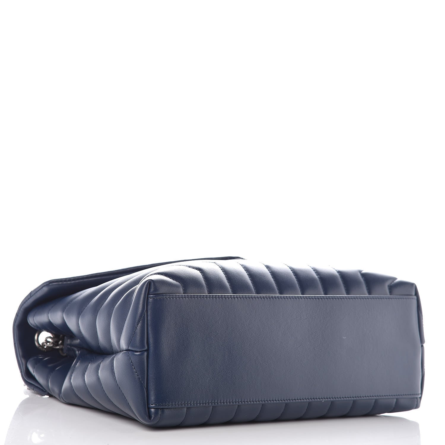 Saint Laurent Calfskin Y Quilted Monogram Medium Loulou Chain Satchel Denim Blue 4 of 11
