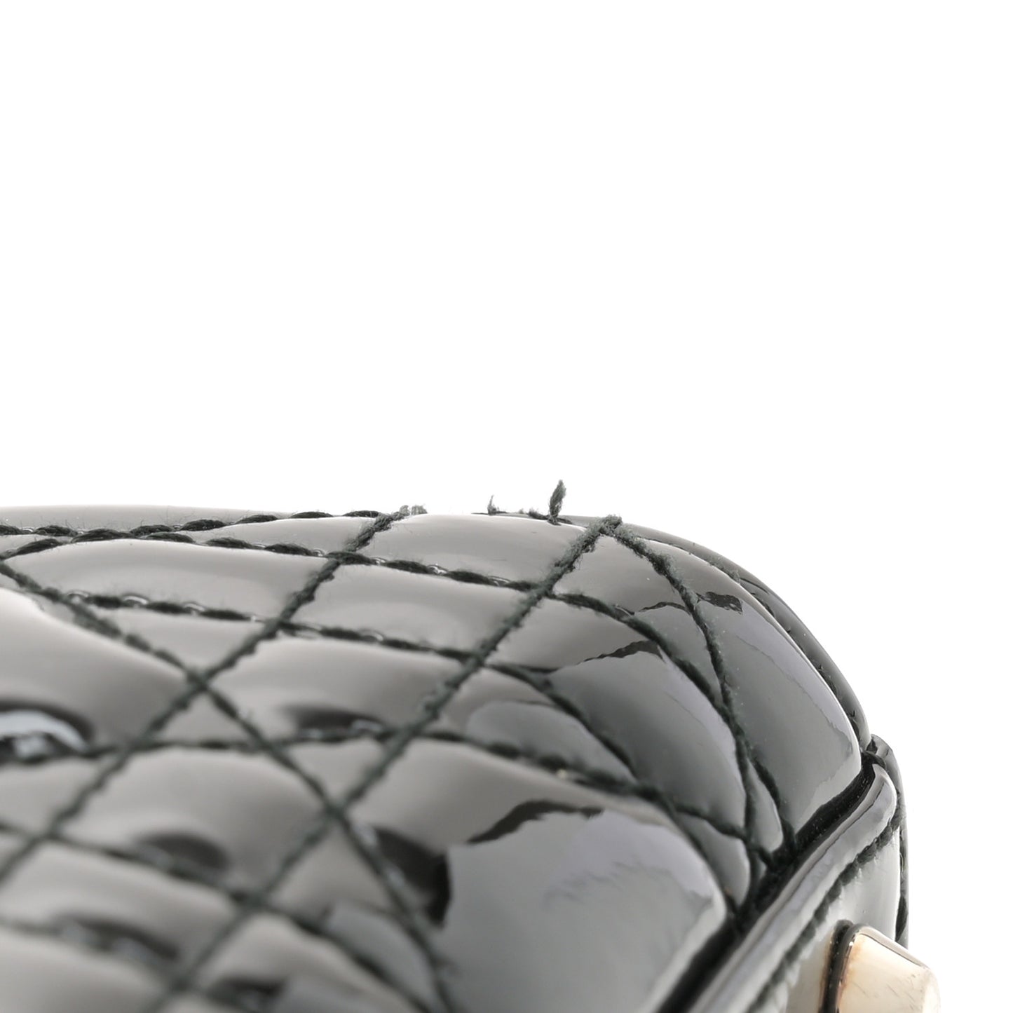 Patent Cannage Mini Lady Dior Black