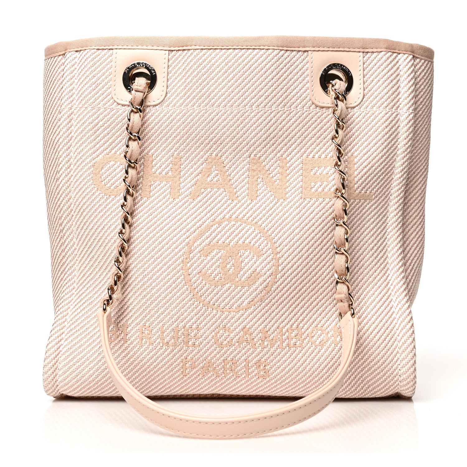 Chanel Mixed Fibers Calfskin Mini Deauville Tote Rose Pink 1 of 10