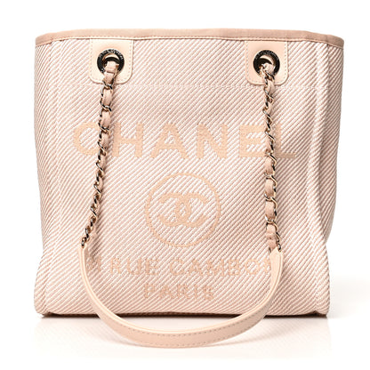 Chanel Mixed Fibers Calfskin Mini Deauville Tote Rose Pink 1 of 10