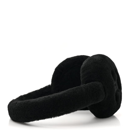 Chanel Shearling CC Ear Muffs Black 5 of 6
