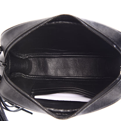 Saint Laurent Grain De Poudre Matelasse Monogram Mini Lou Camera Bag Black 5 of 11