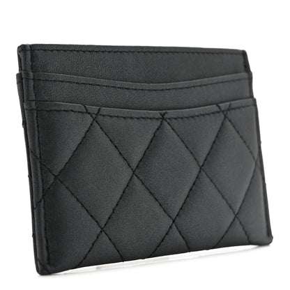 Chanel Pearly Lambskin Quilted Card Holder So Black 2 of 7