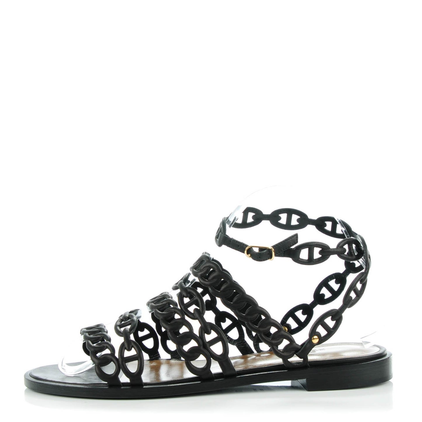 Calfskin Kalliste Sandals 37 Black