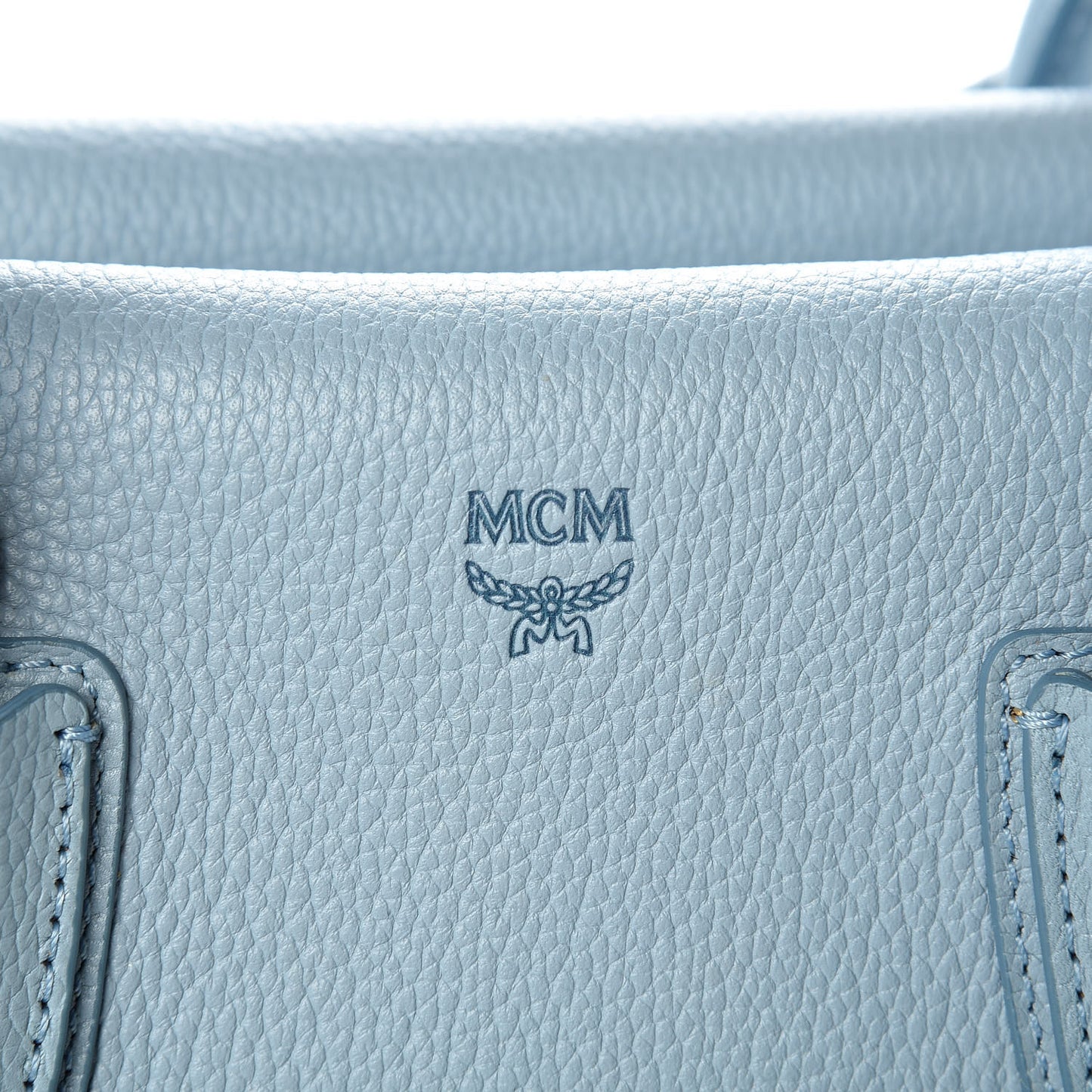 Grained Calfskin Medium Milla Tote Sky Blue
