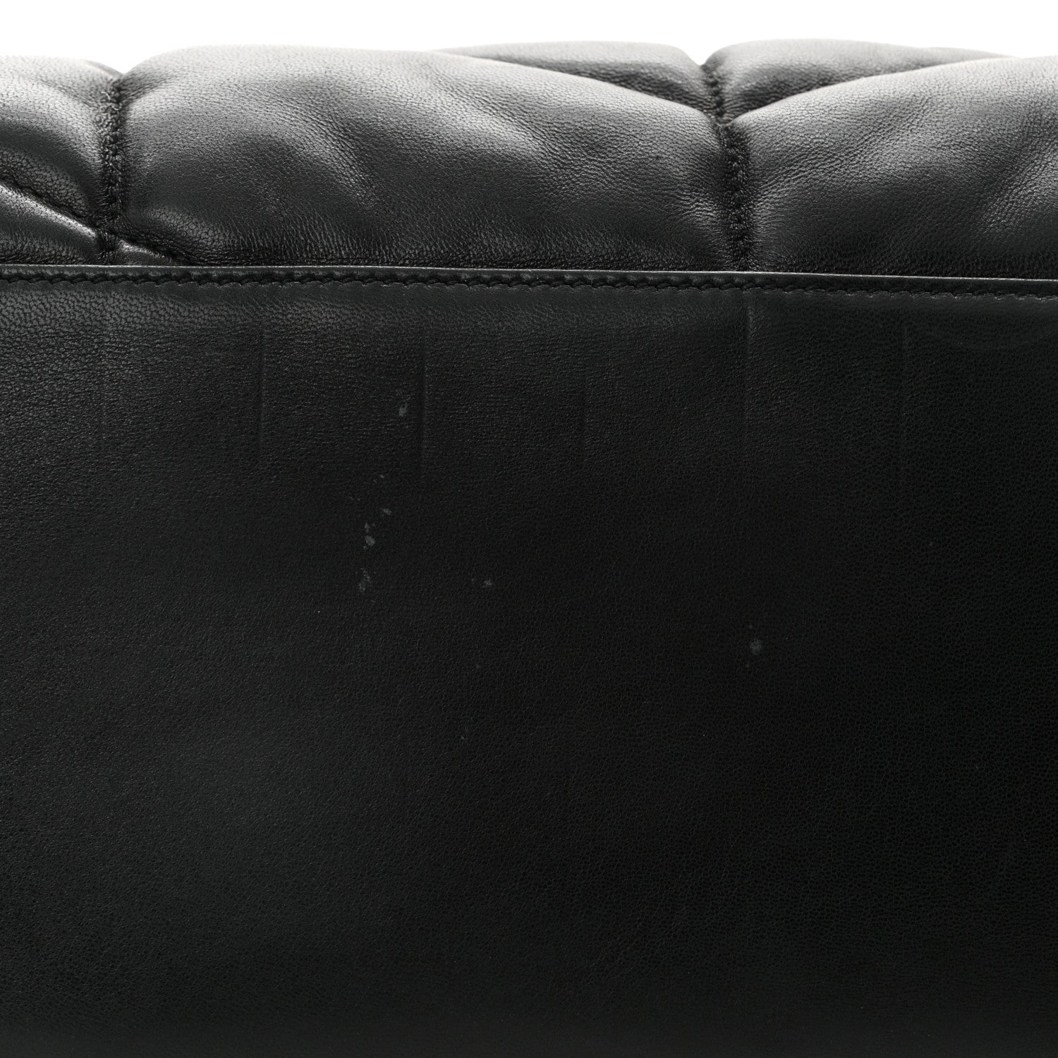 Saint Laurent Lambskin Quilted Monogram Monochrome Small Loulou Puffer Chain Satchel Black 11 of 11