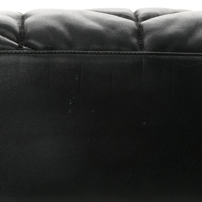 Saint Laurent Lambskin Quilted Monogram Monochrome Small Loulou Puffer Chain Satchel Black 11 of 11