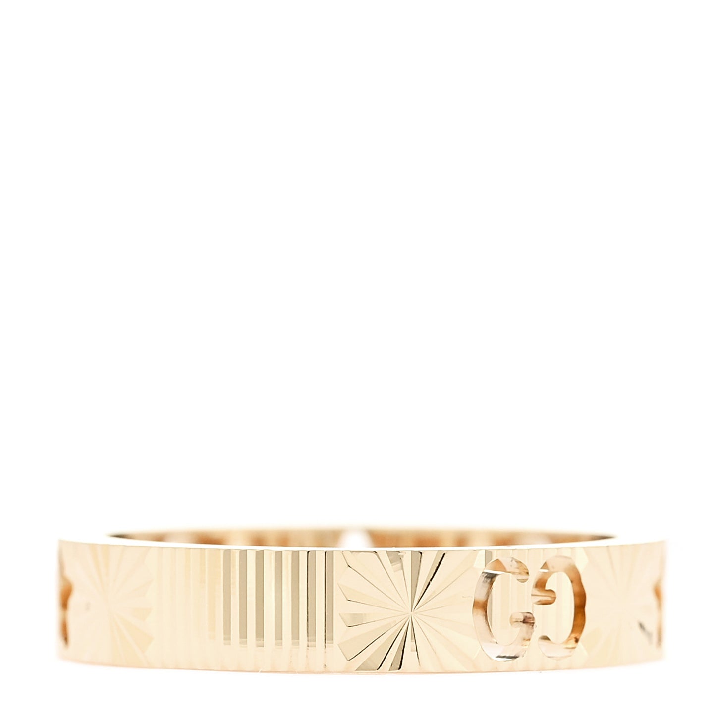 18K Yellow Gold Icon Stars Band Ring 54 6.75