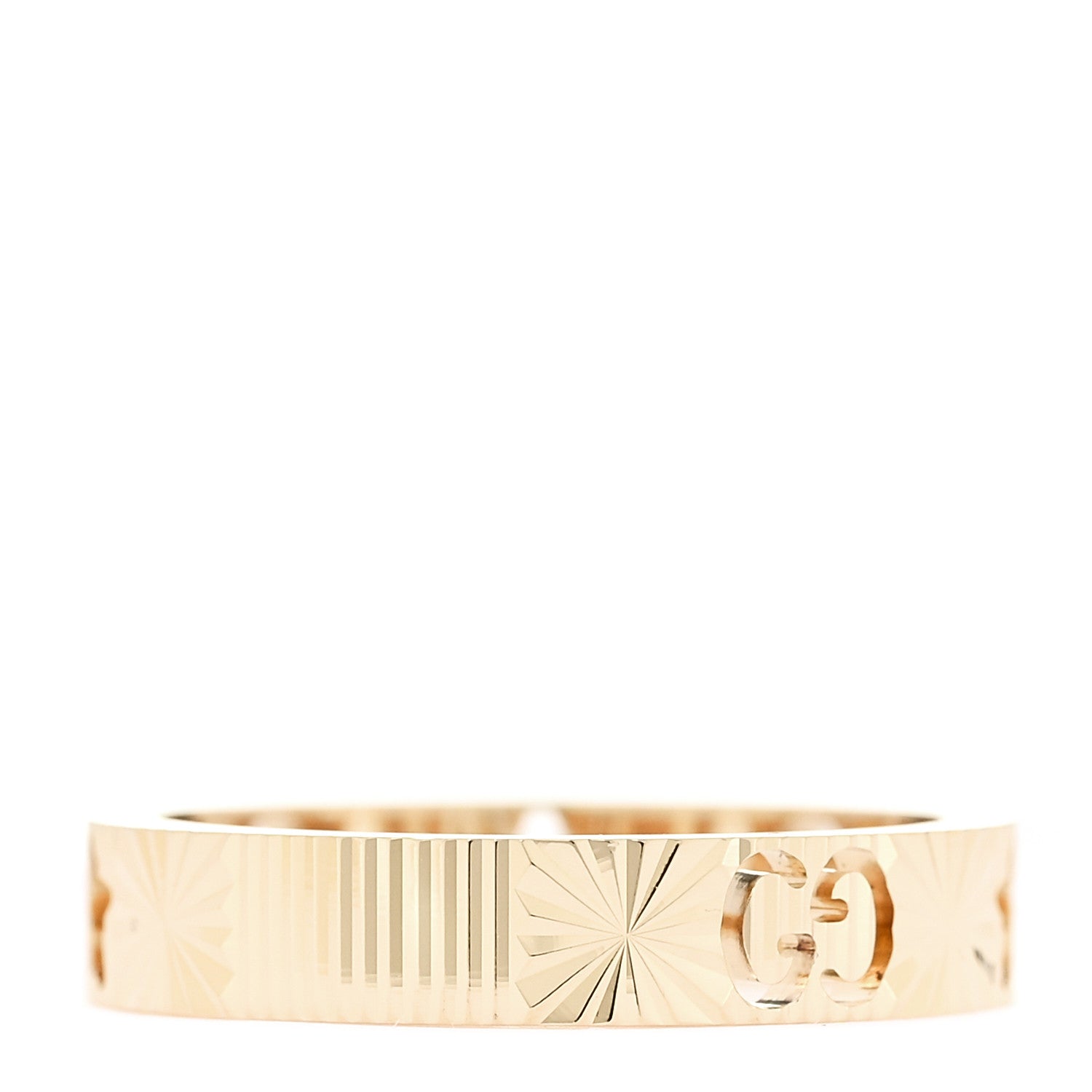 Gucci 18K Yellow Gold Icon Stars Band Ring 54 6.75 3 of 4