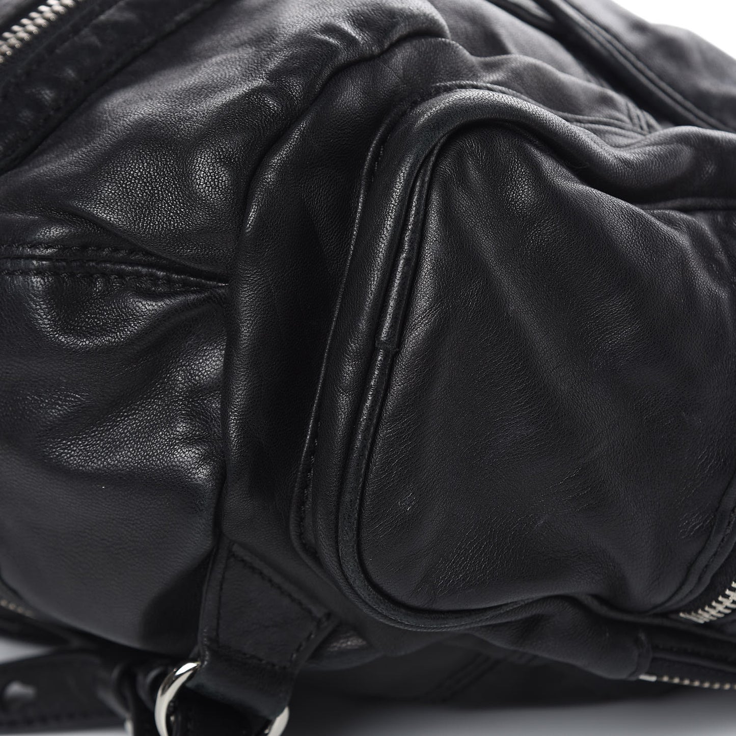 Lambskin Marti Backpack Bag Washed Black Rhodium Hardware