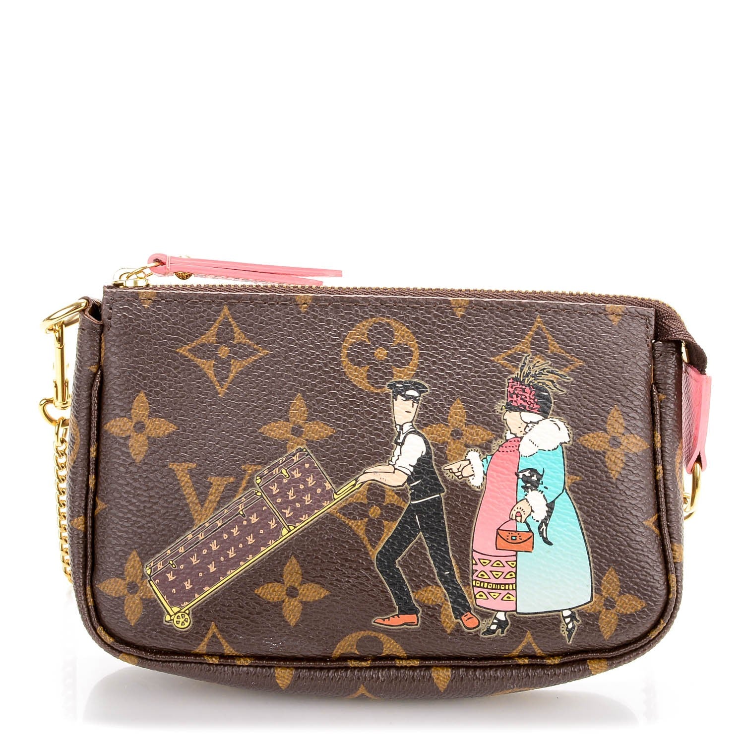 Louis Vuitton Monogram Illustre Mini Pochette Accessories Rose 1 of 7
