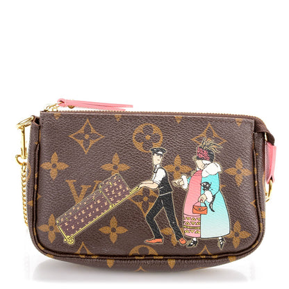 Louis Vuitton Monogram Illustre Mini Pochette Accessories Rose 1 of 7