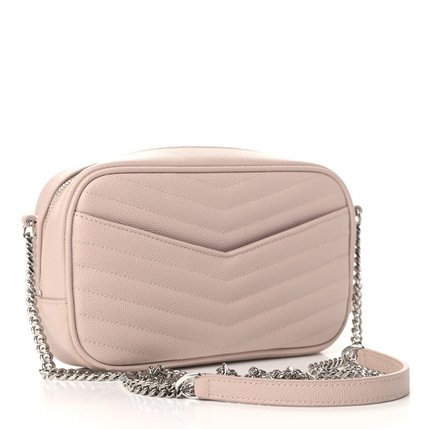 Saint Laurent Grain De Poudre Matelasse Monogram Mini Lou Camera Bag Marble Pink 2 of 6