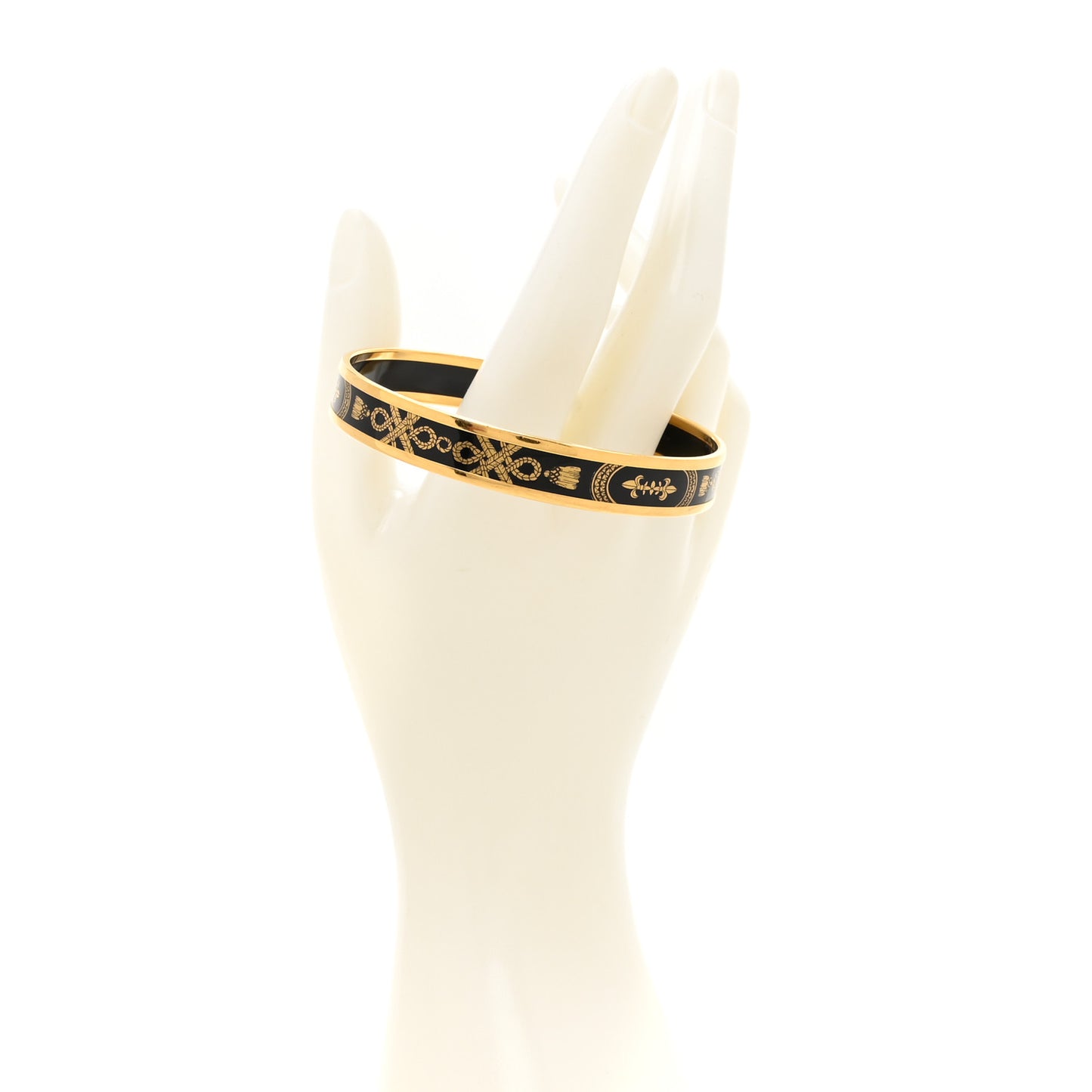 Enamel Printed Narrow Grand Apparat Bracelet 65 Black