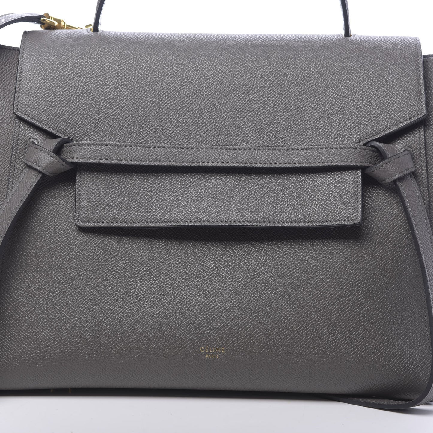 Grained Calfskin Mini Belt Bag Grey