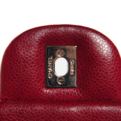 Chanel Caviar Quilted Jumbo Single Flap Dark Red 6 of 8