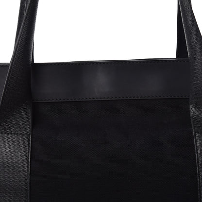 Balenciaga Rubber Calfskin Canvas Navy Tote Black 15 of 18