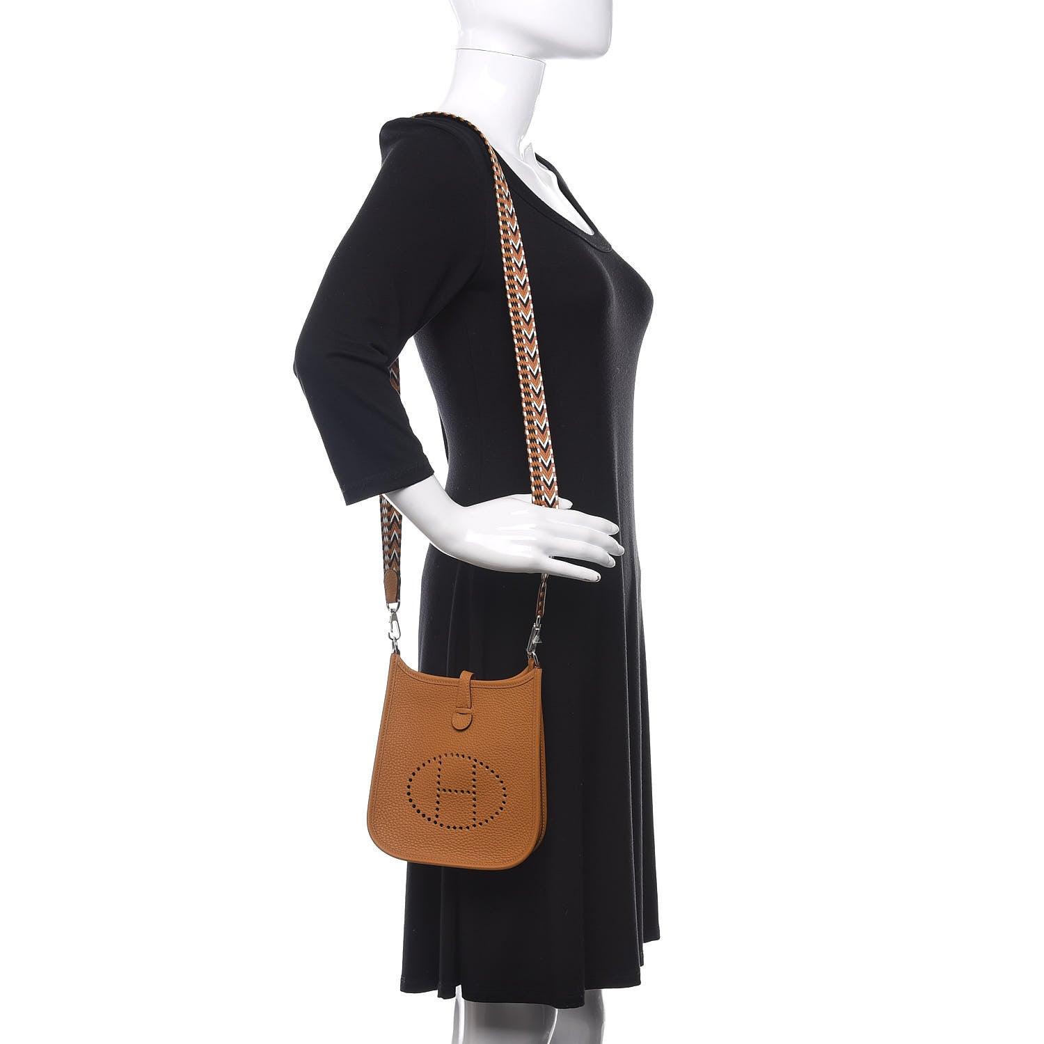 Hermes Taurillon Clemence Allegro Evelyne TPM Sesame 2 of 11