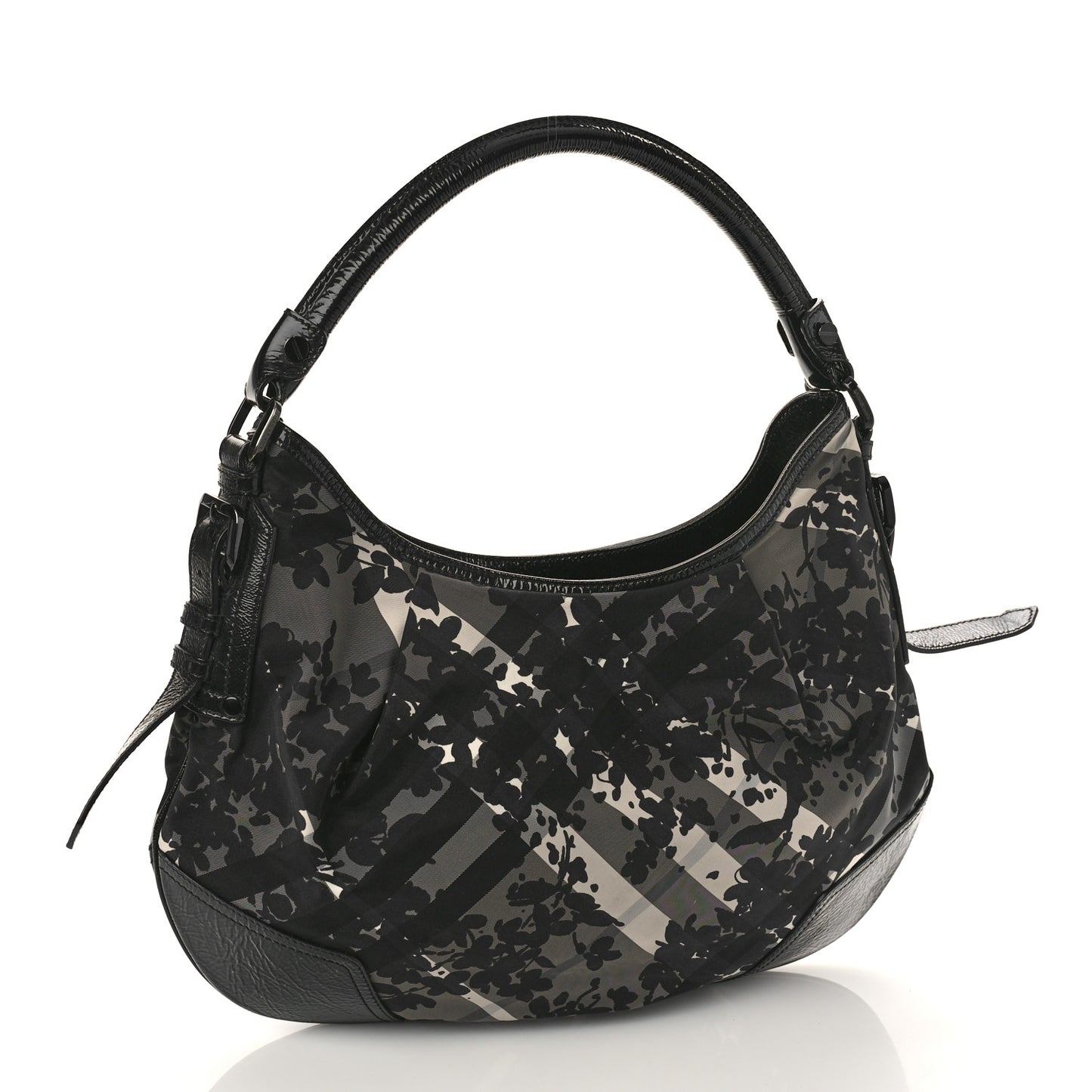 Nylon Beat Check Floral Florence Tote Black