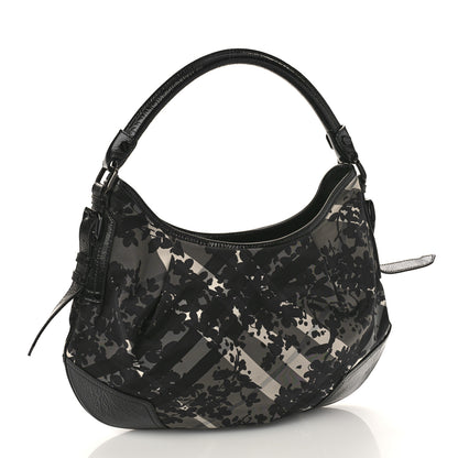 Burberry Nylon Beat Check Floral Florence Tote Black 2 of 9
