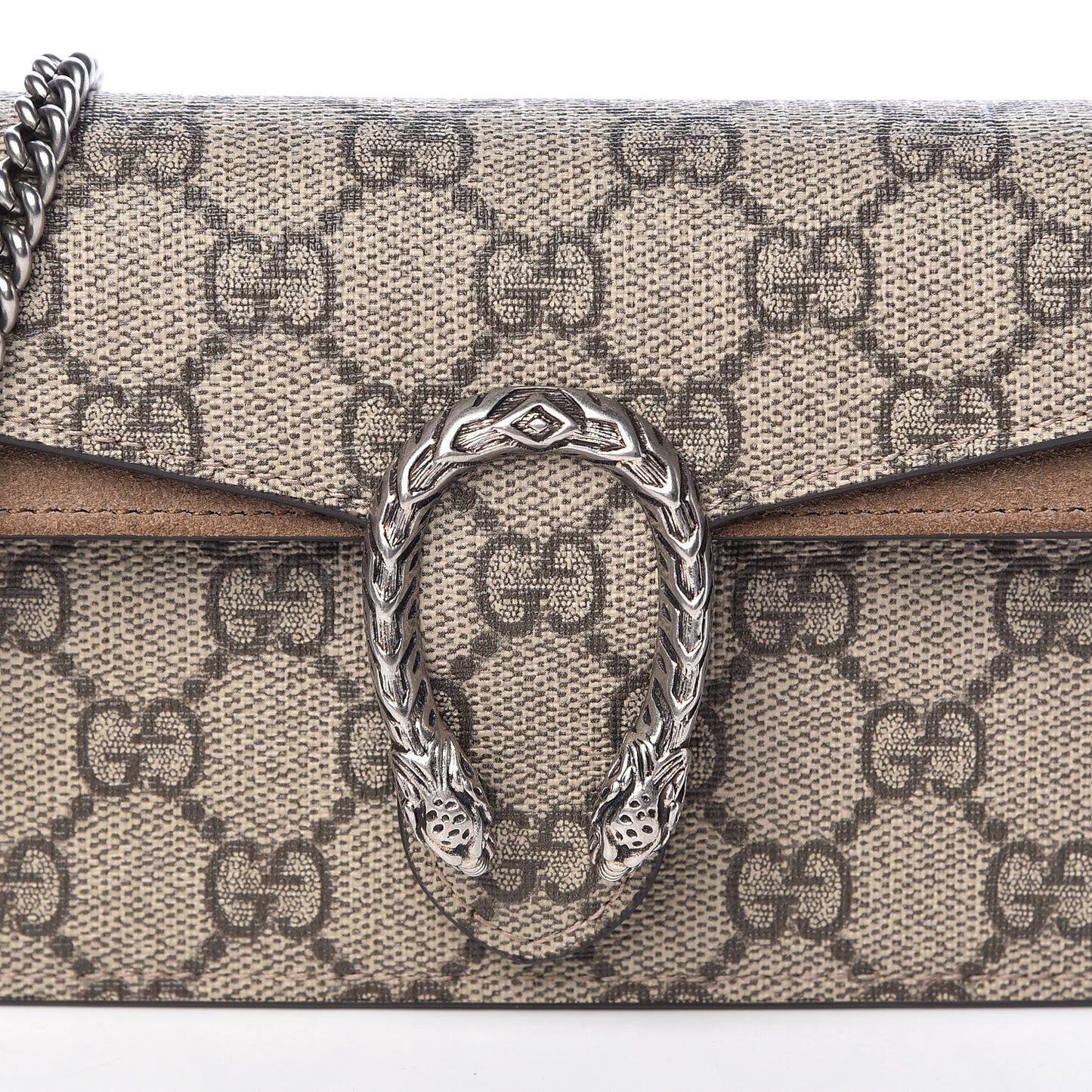 GG Supreme Monogram Super Mini Dionysus Shoulder Bag Taupe