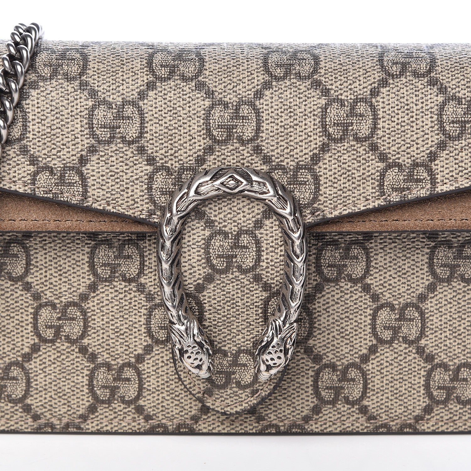 Gucci GG Supreme Monogram Super Mini Dionysus Shoulder Bag Taupe 7 of 10