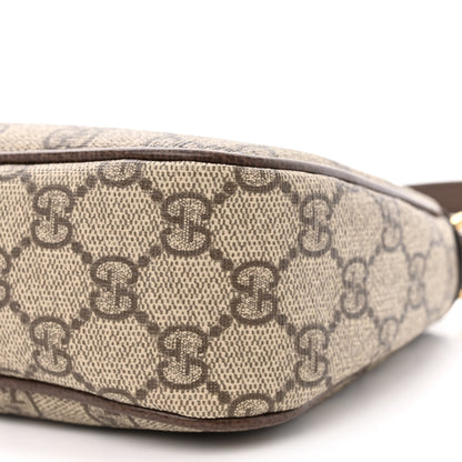 Gucci GG Supreme Monogram Textured Dollar Calfskin Small Ophidia Hobo Beige Ebony New Acero 10 of 11