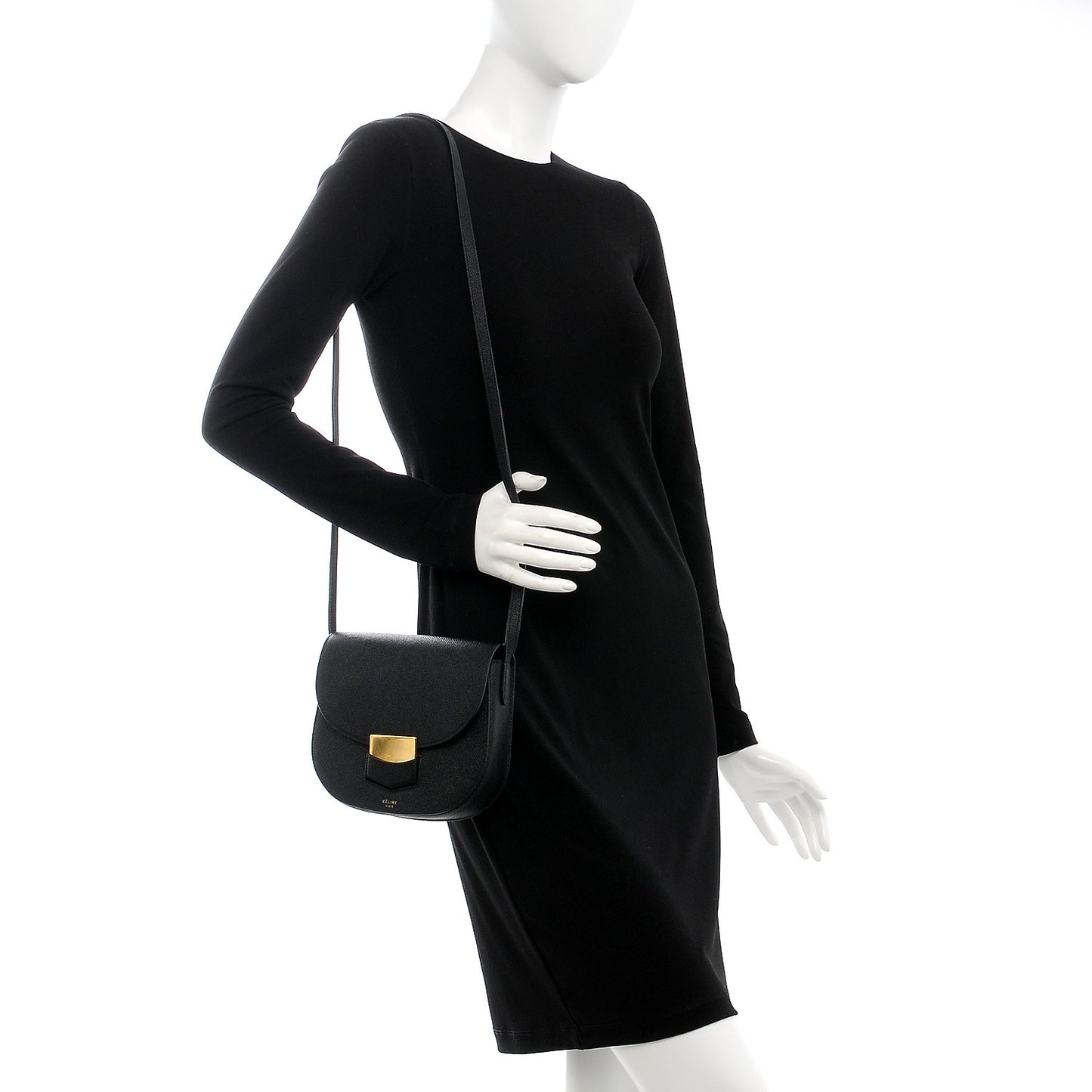 Grained Calfskin Small Trotteur Black