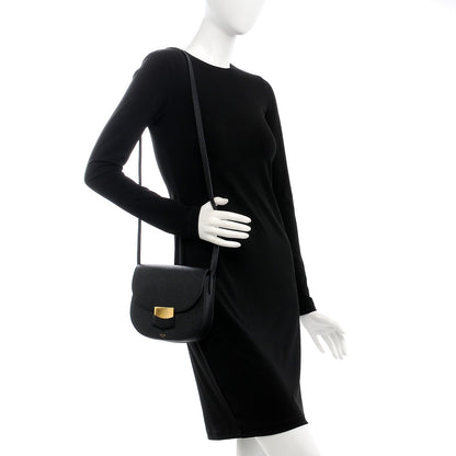 Celine Grained Calfskin Small Trotteur Black 2 of 8