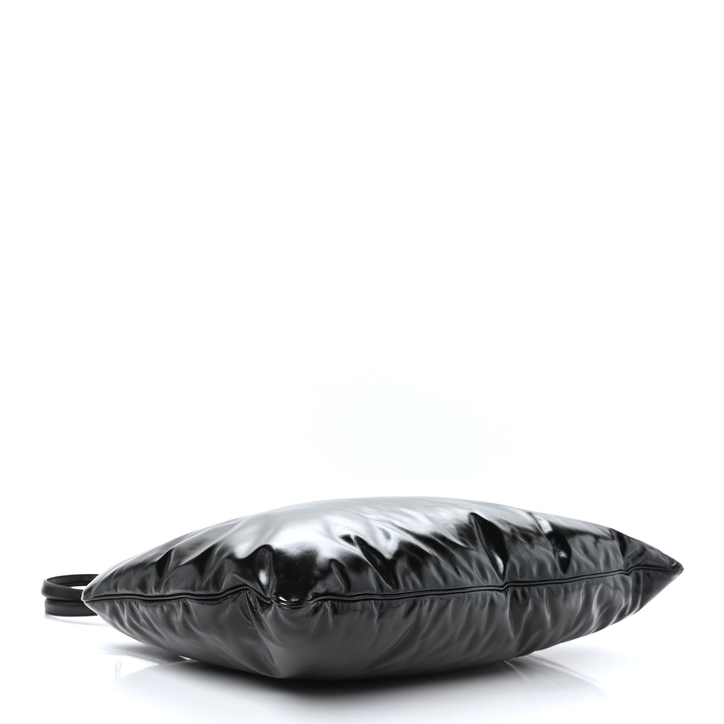 Patent Large Pillow Tote Black