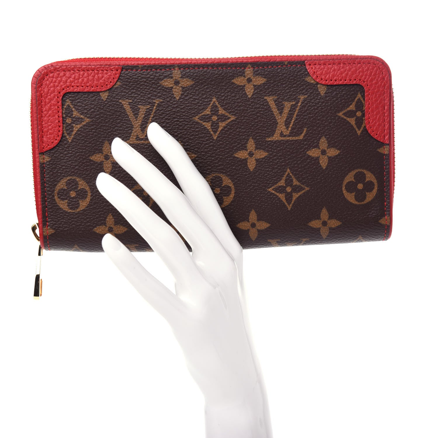 Louis Vuitton Monogram Retiro Zippy Wallet Cherry 2 of 8
