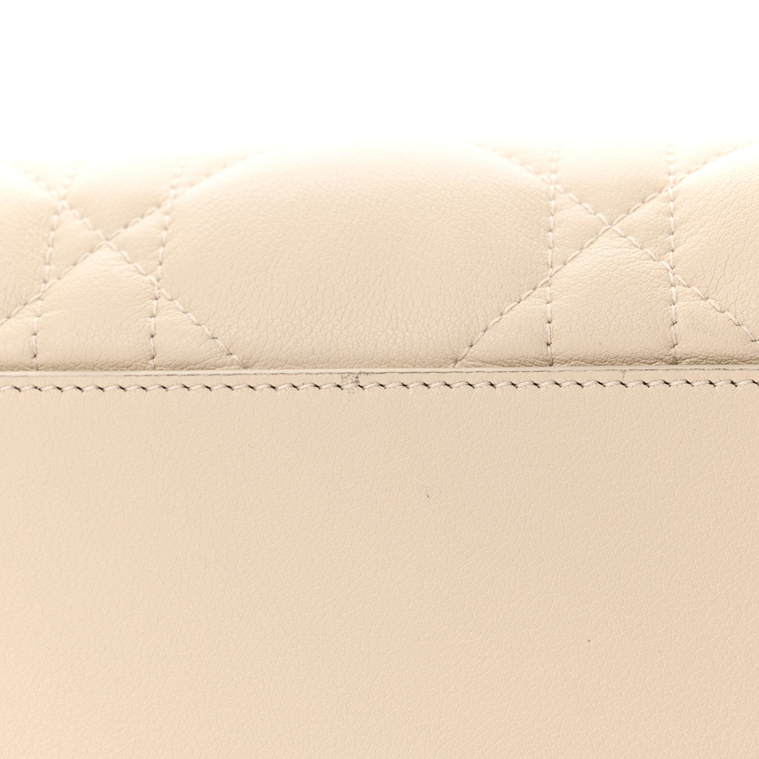 Christian Dior Calfskin Macrocannage Groove 20 Bag Dusty Ivory 11 of 11