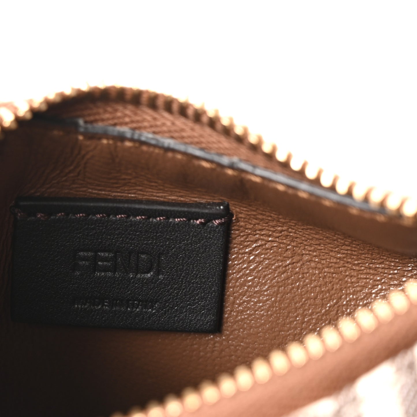 Fabric Jacquard FF 1974 Nano Fendigraphy Hobo Charm Beige