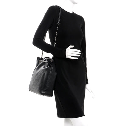 Chanel Caviar Stitched Medium CC Pocket Hobo Black 2 of 7