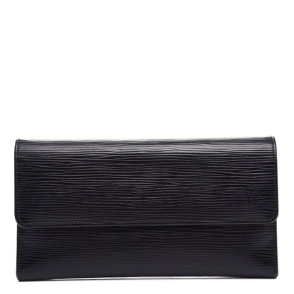 Louis Vuitton Epi Porte Tresor International Wallet Black 1 of 8