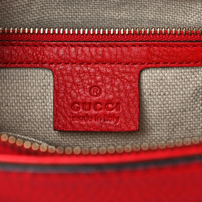 Gucci Pebbled Calfskin Small Soho Top Handle Bag Red 5 of 10