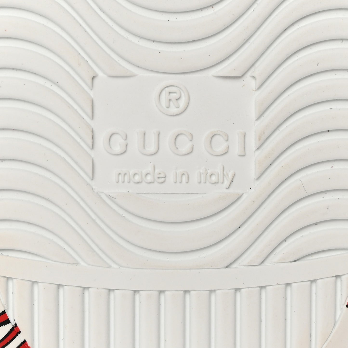Calfskin GucciGhost Print Womens Ace Sneakers 39.5 White Hibiscus Red