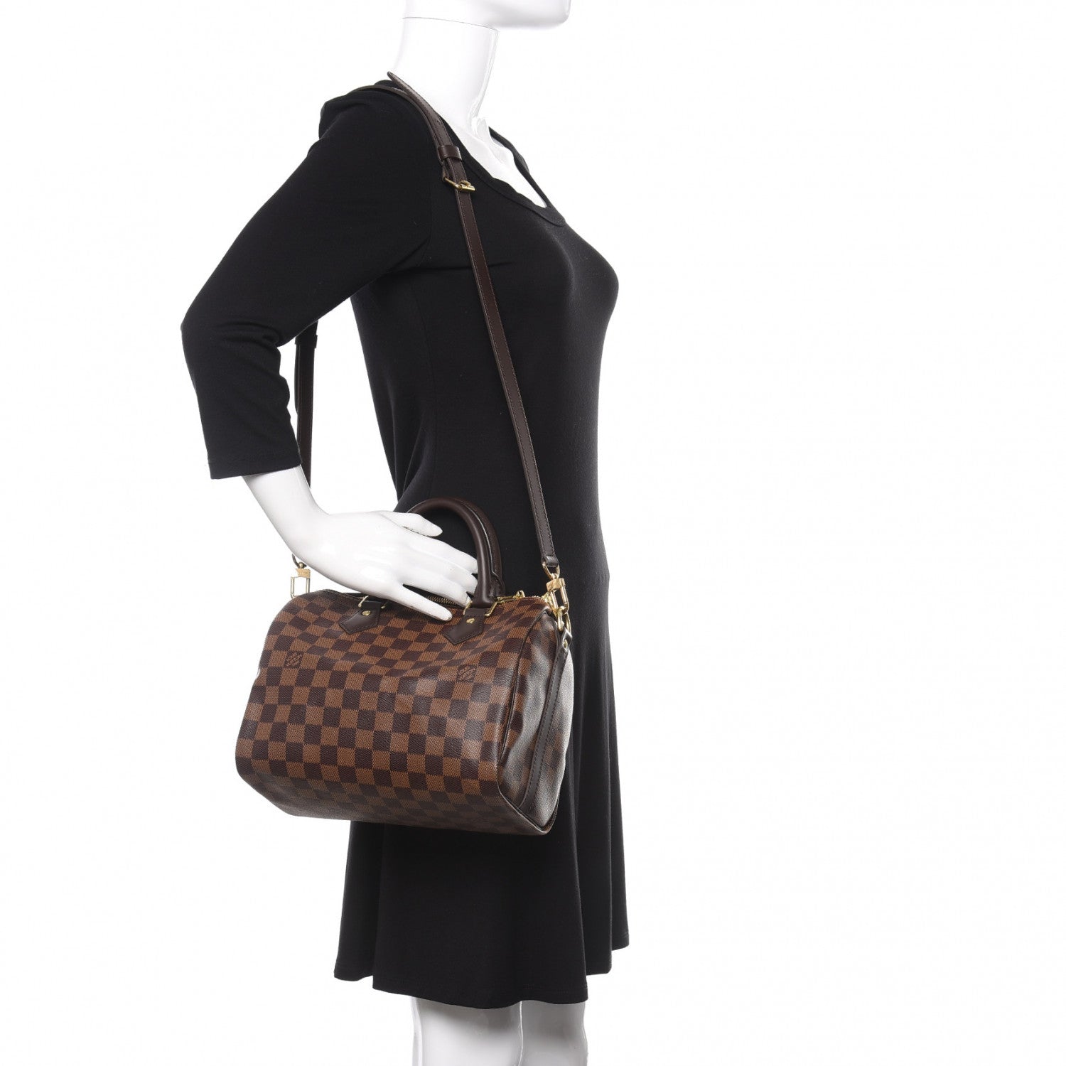 Louis Vuitton Damier Ebene Speedy Bandouliere 25 2 of 11